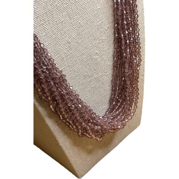 Kristin Davis Purple Silk & Beaded Multi-Strand Necklace With Adjustable Clasp - Picture 7 of 7